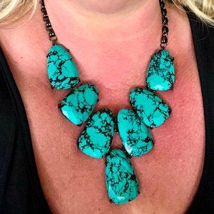 KENDRA SCOTT HARLOW VARIEGATED TEAL MAGNESITE
